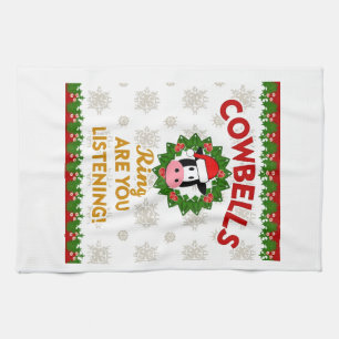 Linge De Cuisine Sonnailles de vache sonnez écoutez-vous Noël Drôle