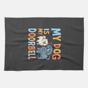 Linge De Cuisine Sonnette Drôle pour Amateur de Chiens