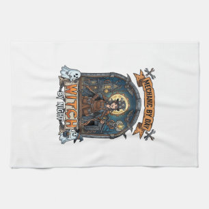 Linge De Cuisine Sorcière de nuit mécanique Jour Halloween Steampun