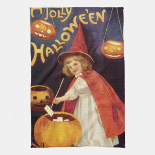 Linge De Cuisine Sorcière Vintage Jolly Halloween par Ellen Clapsad