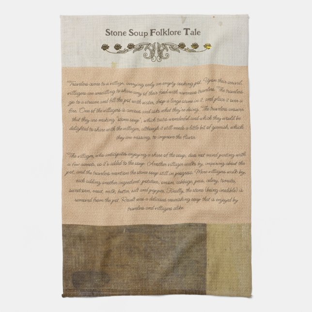 Linge De Cuisine Soupe en pierre Folklore Trésors | (Vertical)
