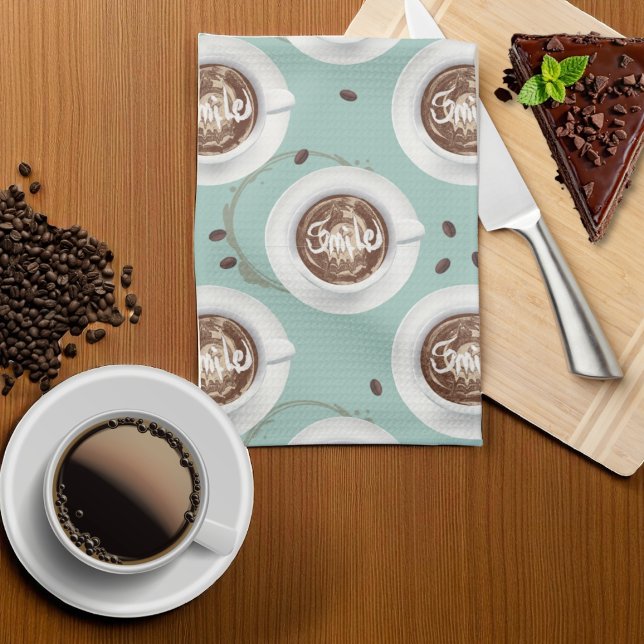 Linge De Cuisine Souriez Il est temps pour le café - Choc Mint (Créateur téléchargé)