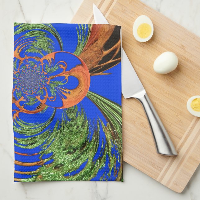 Linge De Cuisine Sous le ciel bleu : La collection d'arbres Acacia (Quart Plié)