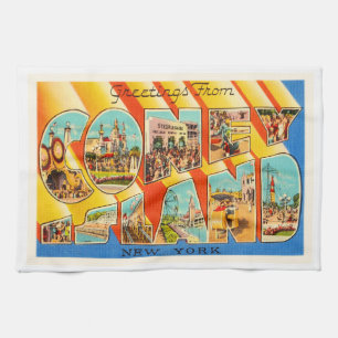 Linge De Cuisine Souvenir de Vintage voyage de Coney Island New