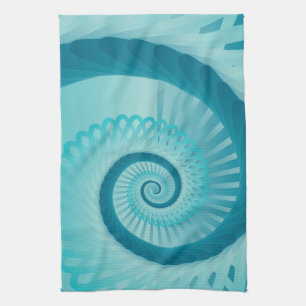 Linge De Cuisine Spirale de turquoise