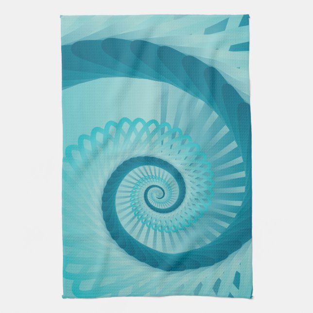 Linge De Cuisine Spirale de turquoise (Vertical)
