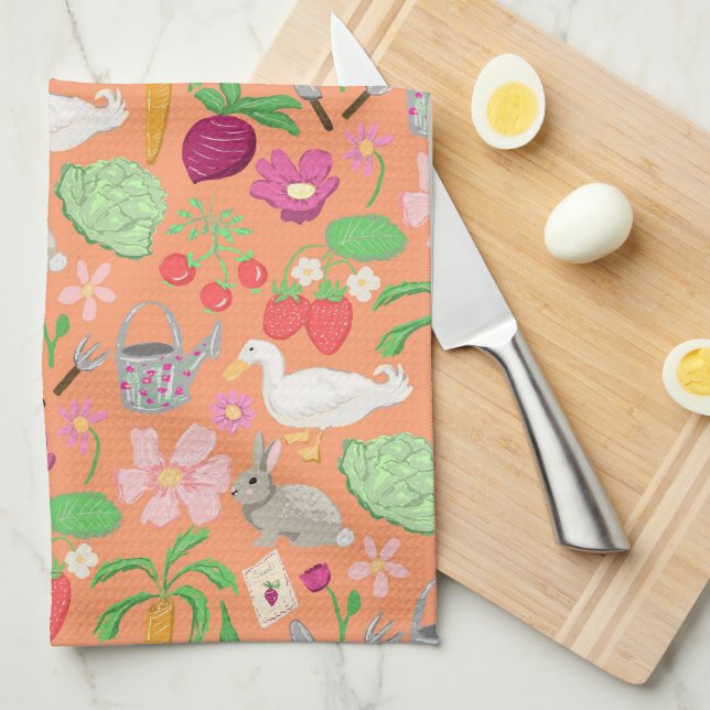 Linge De Cuisine Spring Gardening Theme Kitchen Towel (Quart Plié)