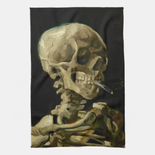 Linge De Cuisine Squelette avec cigarette brûlante   Vincent van Go