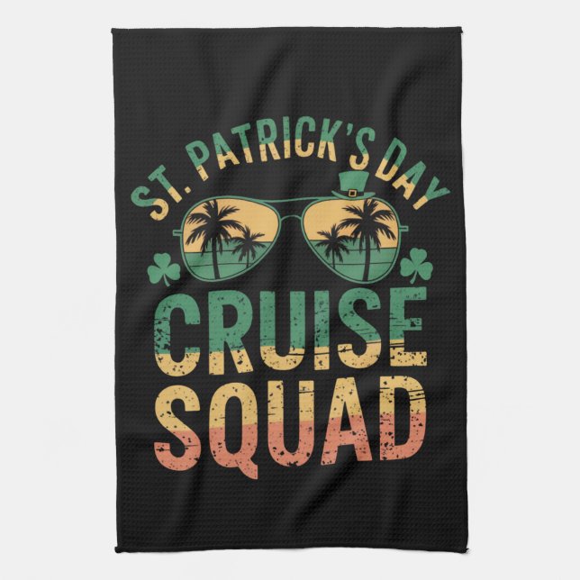 Linge De Cuisine St Patrick's Day Cruise Squad Amusant Famille Matc (Vertical)