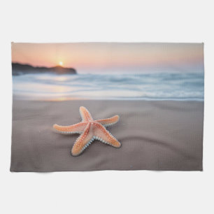 Linge De Cuisine Starfish sur la plage