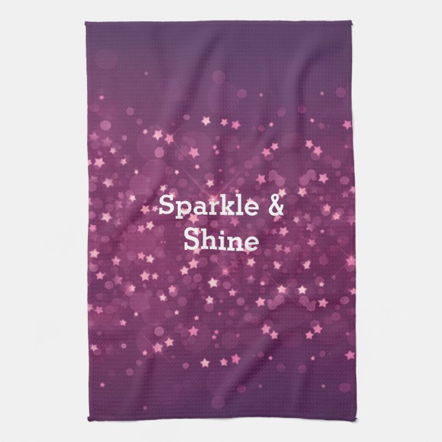 Linge De Cuisine Stars Bokeh Rose (Vertical)