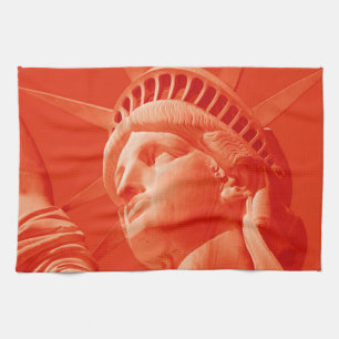 Linge De Cuisine Statue rouge de la Liberté