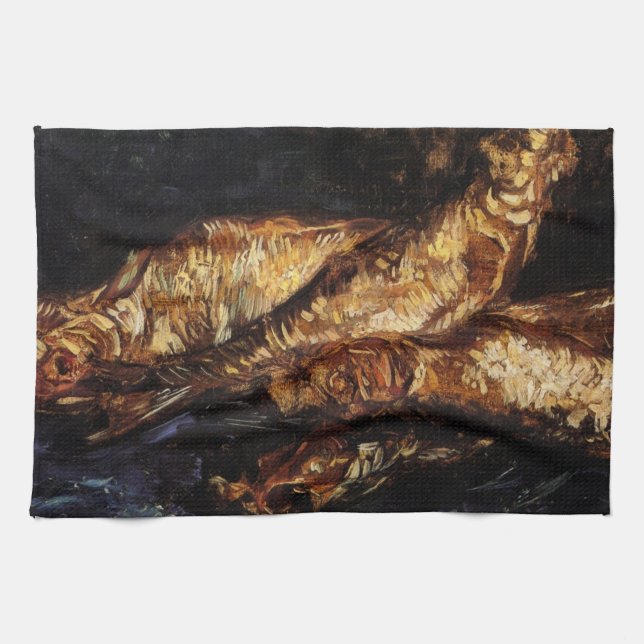Linge De Cuisine Still Life with Bloaters par Vincent van Gogh (Horizontal)