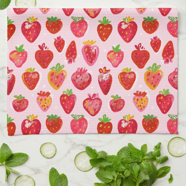 Linge De Cuisine Strawberry Delight Pattern (Plié)