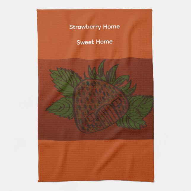 Linge De Cuisine Strawberry Home Sweet Home Kitchen Towel (Vertical)