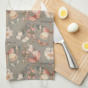 Linge De Cuisine Style Cottagecore Papillons Moths