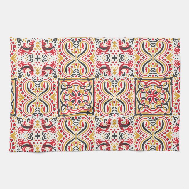 Linge De Cuisine Style russe boho chic motif (Horizontal)