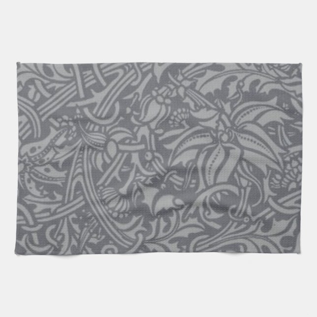 Linge De Cuisine Style Scottish Thistle Knot William Morris (Horizontal)