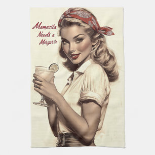 Linge De Cuisine Style vintage d'enclos : Mamacita a besoin d'une M