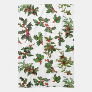 Linge De Cuisine Style Vintage Festif Holly