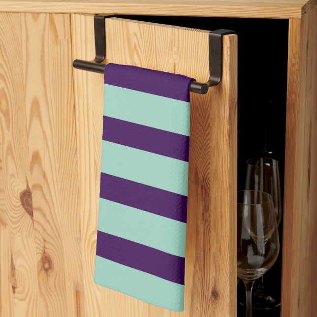 Linge De Cuisine Stylish Kitchen Towel  with Modern Stripe Pattern (Pliage en tiers)