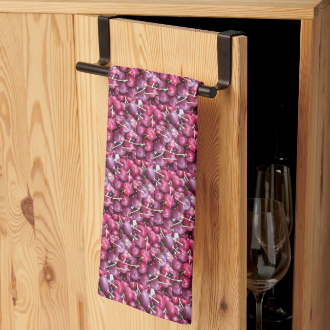 LINGE DE CUISINE SUCRE EN TANT QUE CHERRY (Pliage en tiers)