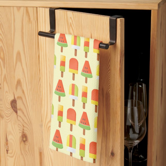 Linge De Cuisine Summer Ice Lollies Pattern (Pliage en tiers)