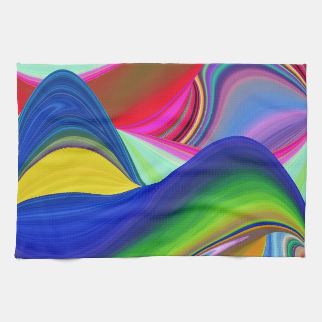 Linge De Cuisine Summerrainbow, Rainbowart 3D Abstrait (Horizontal)