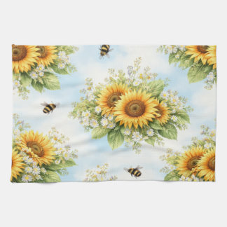 Linge De Cuisine Sunflower Floral Kitchen Towel