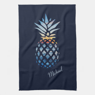 Linge De Cuisine Sunset Beach Ananas Personnalisé Ménage Hôte