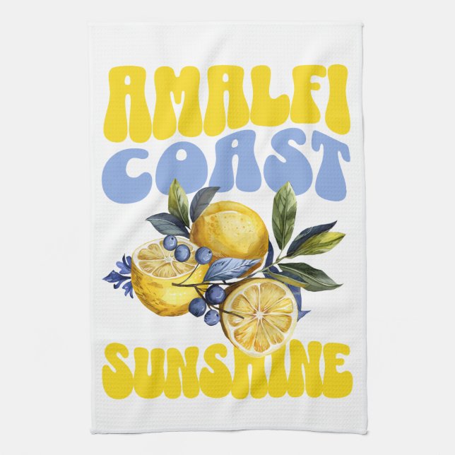 Linge De Cuisine Sunshine Lemons de la côte amalfitaine (Vertical)