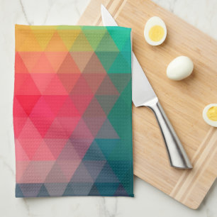 Linge De Cuisine Super cool tendance triangles colorés motif