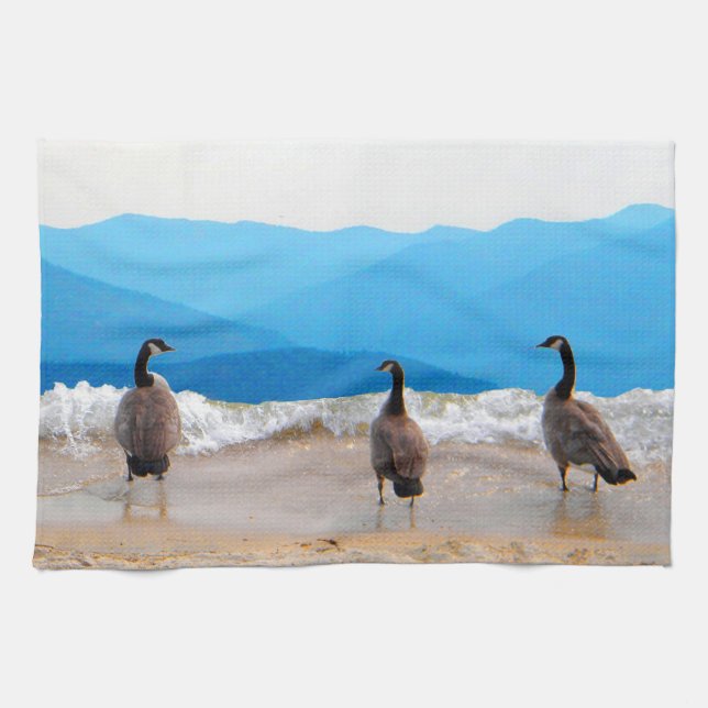 Linge De Cuisine SURF ! - Oies (Horizontal)