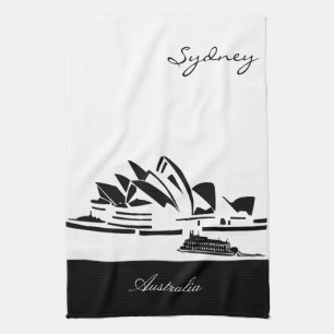 Linge De Cuisine Sydney noir et blanc, Australie