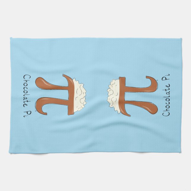 Linge De Cuisine Symbole de chocolat amusant Pi enseignant math (Horizontal)