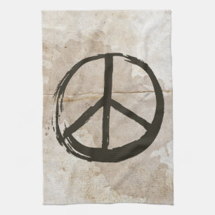 Linge De Cuisine Symbole de la paix Hippie Love 1960s Signer Boue S