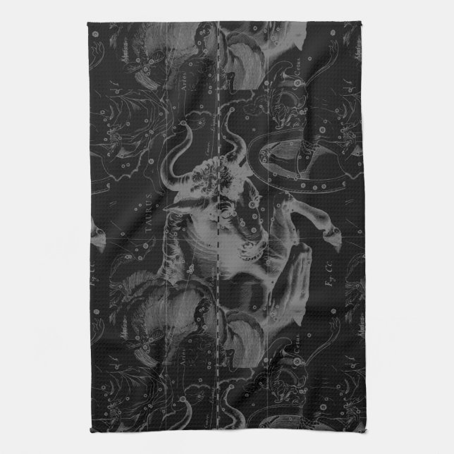 Linge De Cuisine Symbole de Taurus Constellation Hevelius circa 169 (Vertical)