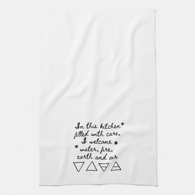 Linge De Cuisine Symbole d'incantation païenne de sorcière de cuisi (Vertical)