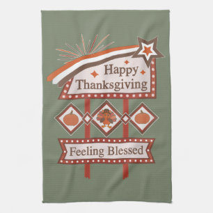 Linge De Cuisine Symbole rétro du bon thanksgiving béni