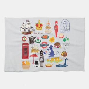 Linge De Cuisine Symboles britanniques