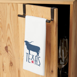 Linge De Cuisine Symboles du Texas, Longhorn, marine