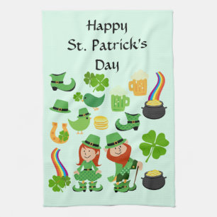 Linge De Cuisine Symboles et personnages de la Bonne Saint Patrick