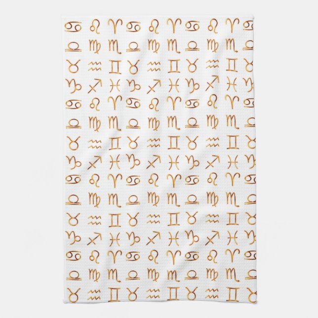 Linge De Cuisine Symboles zodiaques Horoscope Signes d'astrologie (Vertical)