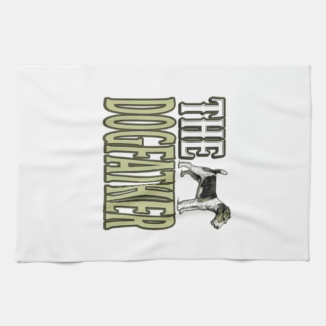 Linge De Cuisine T-shirt avec gravure vintage Terrier Dog Father_ (Horizontal)