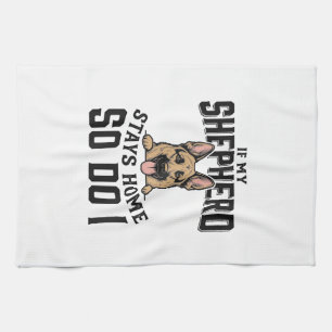 Linge De Cuisine T-shirt Berger Allemand Pas de Berger Pas de Spect