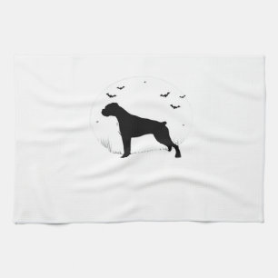 Linge De Cuisine T-Shirt Boxer � Silhouette de Lune d'Halloween Cla
