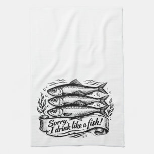 Linge De Cuisine T-shirt citation de joli poisson sardine