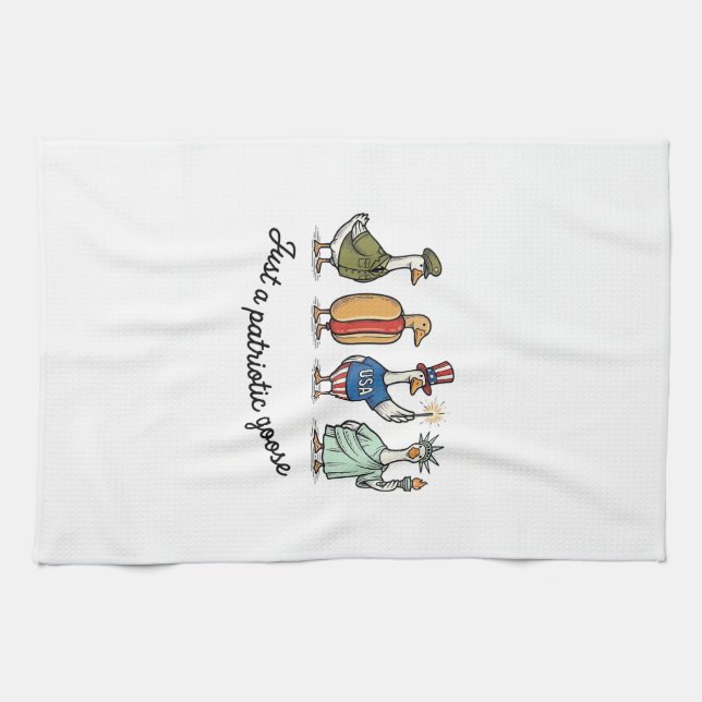 Linge De Cuisine T-shirt drôle de l'USA avec gravure vintage d'oie  (Horizontal)