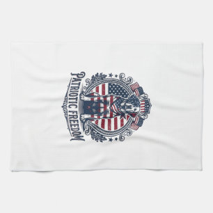 Linge De Cuisine T-shirt graphique vectoriel du Labrador patriotiqu