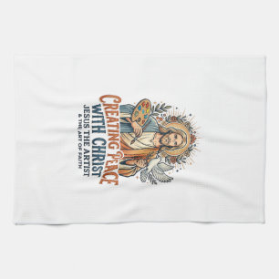 Linge De Cuisine T-Shirt Hobby Jésus Aquarelle Foi Inspirationnelle